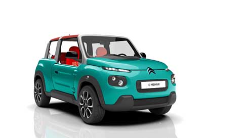 Citroen - Vivace, impertinente e decisamente originale, la nuova Citroen E-Mehari d letteralmente la scossa alla mobilit urbana.