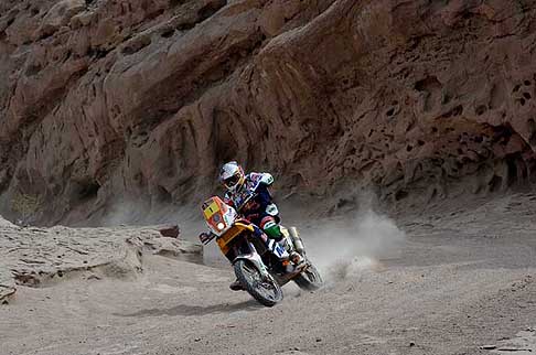 KTM - Dakar 2012 stage 4 il vincitore della tappa Marc Coma su moto KTM 450 CC