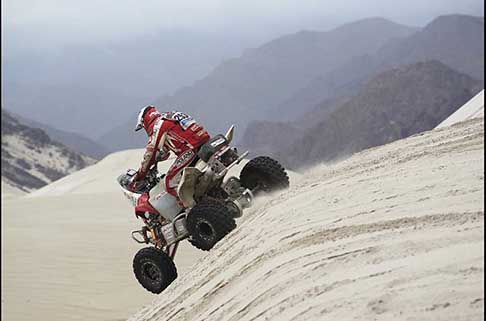 Dakar 2013 - Dakar 2013 11 stage La Rioja - Fiambal con il pilota Rafal Sonik su quad Yamaha YFM700R Raptor