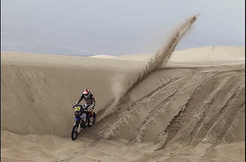 Dakar 2013 - Dakar 2013 11 stage La Rioja - Fiambal biker Alain Duclos su moto Sherco 450 SR