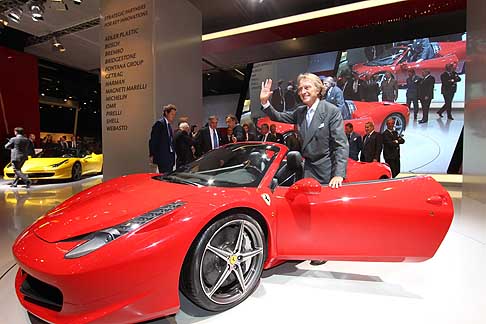 Ferrari - Ferrari 458 Spider con Montezemmolo al Motor Show di Francoforte
