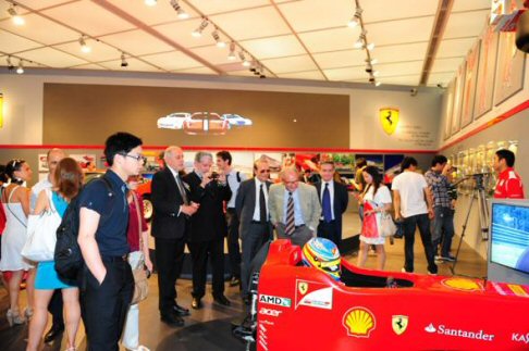 Ferrari - La mostra  divisa in cinque aree: Ferrari in Cina, Green Technology, Prodotto, Design e Corse. 
