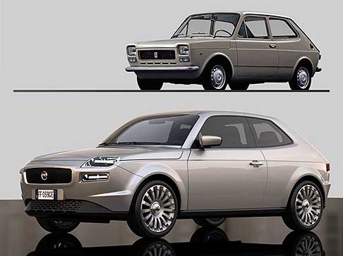 Fiat - Fiat 127 futuro e passato. Auto storica Fiat 127  futuristica Concept cars