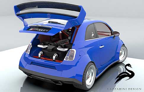 Lazzarini - Lazzarini 550 Italia trerovettura Tuning della Fiat 500 e componentisitca Ferrari