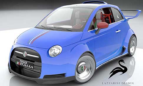 Lazzarini - Lazzarini Design 550 Italia, piccolo gioiello con il telaio di una Fiat 500 e la meccanica di una Ferrari 458 Italia
