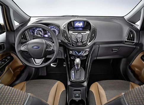 Ford - Ford B-max interni vettura. La Ford B-Max  un monovolume compatto che andr a competere con la nuova Fiat 500 L, con Kia Venga e Hyundai ix20 e Opel Meriva