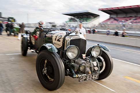 Bentley - Le Mans Classic leaving the pits