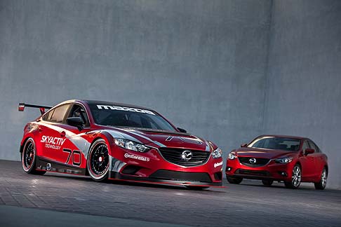 Mazda - Unica vettura partecipante ad essere dotata di un motore diesel, la Mazda 6, guidata dal pilota Sylvain Tremblay entra cos nella storia della leggendaria competizione.