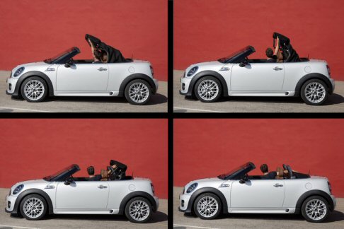 Mini - Essenziale il vano di carico, pari a 240 litri, con la possibilit di avere il vano passante, attivabile dal sedile del guidatore o del passeggero. 