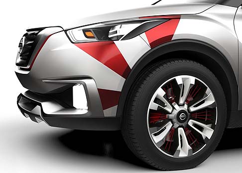 Nissan - Inediti i cerchi da 19pollici, ispirati ai tridenti, diversi rispetto a quelli della concept car presentata durante il Salone di San Paolo. 