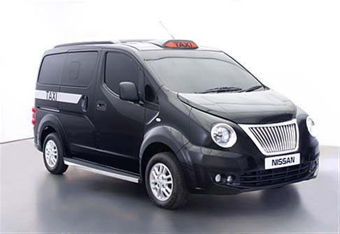 Nissan -  Ridisegnato per essere immediatamente riconoscibile come uno dei black cabs londinesi, Nissan NV200 adotta soluzioni estetiche e funzionali specifiche per le esigenze del trasporto cittadino. 