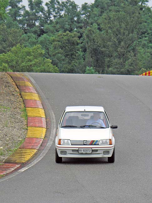 Peugeot - La scocca,il cui peso  pari a 194 kg,  composta da 477 lamierati uniti da 2572 punti di saldatura automatici effettuati da 41 robot a sei assi.