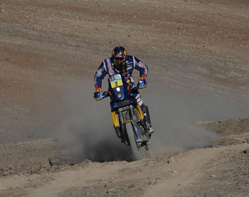 KTM - Cyril Despres con sulla moto KTM 450 Rally Replica Factory vincitore della Dakar 2010