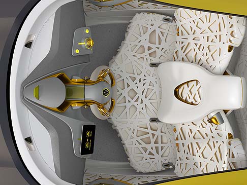 Renault - KWID Concept dispone anche di climatizzatore posteriore con comandi posti sullo schienale del sedile del conducente e di una ventilazione attraverso dei fori concentrici.