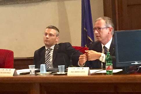 Stop contrassegno assicurativo - Incontro organizzata SNA, da sinistra Claudio Demozzi e Andrea Costa