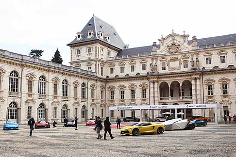 Conferenza Stampa - Supercar esposte esternamente al Castello del Valentino per la conferenza stampa dell Salone dellAuto di Torino 2017 a Parco Valentino