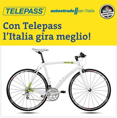 Telepass - Telepass al Giro dItalia - concorso a premi in palio una bicicletta sportiva