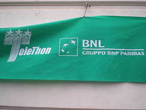 Telethon - Raccolta fonti di Telethon in collaborazione con la banca BNL di Roma