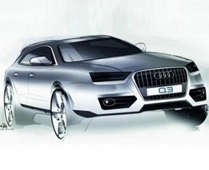 Audi Q3, diffusi i primi bozzetti ufficiali