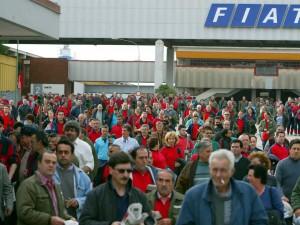 Mirafiori, sciopero contro l�accordo Fiat su Pomigliano