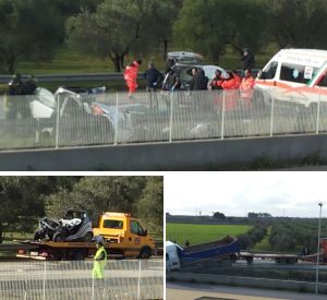 Incidente mortale ad Acquaviva tra una Smart e un Camion Iveco