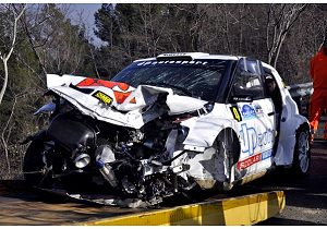 Rally di Andora, brutto incidente per Robert Kubica