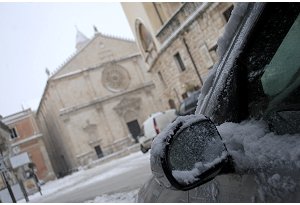 Fiocchi di neve anche in Puglia