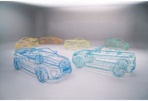 Range Rover Evoque Convertibile: sculture wireframe per le strade di Londra 