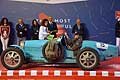 Bugatti T 35 Grand Prix del 1925 con equipaggio svizzero Giacomo Foglia e Maria Vittoria Foglia alle Mille Miglia 2018 Roma