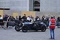 Bugatti T37 del 1927 duo italiano Ferrari Bruno e Ferrari Carlo a Ferrara vicino alla Cattedrale per le Mille Miglia 2018