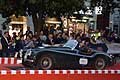 Bolide depoca pilota Massimo Ermini e Francesca Chillemi ex Miss Italia alle Mille Miglia 2018 Roma