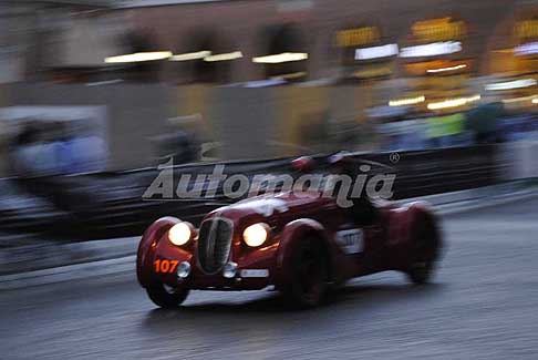 1000 Miglia 2018 - Delage D6 70 Speciale del 1936 duo BESSADE Paul-Emile e VIGNAU Juan-Pablo alle Mille Miglia 2018 a Ferrara