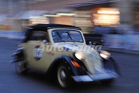 1000 Miglia 2018 - Fiat 508 C MM Berlinetta Aerodynamic alle Mille Miglia 2018 a Ferrara