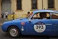 Abarth Fiat 750 GT Zagato del 1957 con il duo Arturo MERZARIO (I) e Franz STEINBACHER (A) alla 1000 Miglia 2021, sfilata in corso Garibaldi a Reggio Emilia con il numero di gara 393