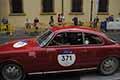 Alfa Romeo Giulietta Sprint Bertone del 1956 con il driver Kurth BOCK (D) e codriver Diethild BOCK (D) alle 1000 Miglia 2021, passaggio da Reggio Emilia con il numero di gara 371