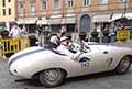 Arnolt Bertone Bristol Bolide del 1954 equipaggio Enneth ANDREN (S) e Pether FREDHOLM (S) alle Mille Miglia 2021, slilata a Reggio Emilia con il numero di gara 262