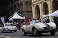 Arnolt Bertone Bristol Bolide del 1954 con il duo norvegese Bernhard Prins VAN ORANJE NASSAU e Menno DE JONG alle Mille Miglia 2021, timbrano il cartellino a Reggio Emilia con numero di gara 286