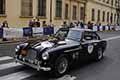 Auto storica Aston Martin DB 2/4 anno 1957 con equipaggio USA Robbie FRANKLIN e Craig CALDER alla 1000 Miglia 2021, sfilata da Reggio Emilia con il numero di corsa 397