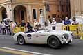 Austin Hearly 100/4 BN1 del 1954 con il duo italiano Francesco MENICHETTI e Riccardo MENICHETTI alle Mille Miglia 2021, sfilata a Reggio Emilia con il numero di gara 264