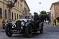 Bentley 3 Litre del 1927 special list driver Perry MARGOULEFF (USA) e codriver Riccardo DAMIAN (I) alle 1000Miglia 2021. Sfilata a Reggio Emlia, in gara con il numero 25