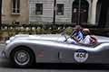 Citroen DS 19 Berline del 1957 con equipaggio tedesco Juergen ABRAMS e Thomas GANTER alla Mille Miglia 2021, sfilata a Reggio Emilia con il numero di corsa 408