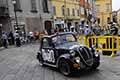 Fiat 500 B Topolino del 1948 con il duo norvegese Roy BOLKS e Peter JAN SMIT alle Mille Miglia 2021, passaggio della Freccia Rossa a Reggio Emilia con il numero di gara 135