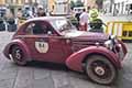 Fiat 508 S Balilla Berlinetta Mille Miglia del 1935 con il duo italiano Cristinano LUZZAGO e Cesare MERONI alle Mille Miglia 2021, sfilata a Reggio Emilia con il numero di corsa 84