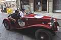 Fiat 508 S Balilla Sport Coppa DOro del 1934 con il duo italiano Osvaldo PELI e Marco BIANCHI alle Mille Miglia 2021, passaggio di Reggio Emilia in gara con il numero 75