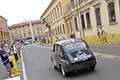 Fiat 600 del 1956 con equipaggio USA Alan BILANIN e Susan ZOLLA alla 1000 Miglia 2021, sfilata a Reggio Emilia con il numero di corsa 349