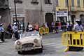 Hearly 2400 Silverstone D Type del 1949 duo italiano Alessandro ZANINI e Marco ZANINI alle Mille Miglia 2021, passaggio a Reggio Emilia con il numero di gara 144