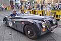 Jaguar XK 120 OTS SE Roadster del 1950 equipaggio Ruben MAES (B) e Deplancke FILIP (B) alle Mille Miglia 2021, slilata a Reggio Emilia con il numero di gara 166