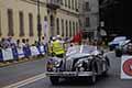 Jaguar XK 140 OTS Roadster del 1956 con il duo norvegese Jan EVERS e Roderik VAN LEE alle Mille Miglia 2021, sfilata a Reggio Emilia con il numero di gara 347