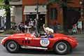 Maserati 150 S del 1955 con il duo belga Dominiek DE CLERCK e Elisabeth DE CLERCK alla Mille Miglia 2021, passaggio di Reggio Emilia con il numero di gara 332