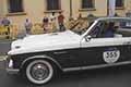 Maserati 200 SI del 1956 Studebaker con il driver Peter REGIS (GB) e codriver Martin ADRIAN (GB) alle 1000 Miglia 2021, sfilata a Reggio Emilia con il numero di corsa 355